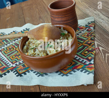 Kasha monastyrskaja - Lean monastique du porridge, plat traditionnel russe de Carême Banque D'Images