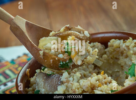 Kasha monastyrskaja - Lean monastique du porridge, plat traditionnel russe de Carême Banque D'Images