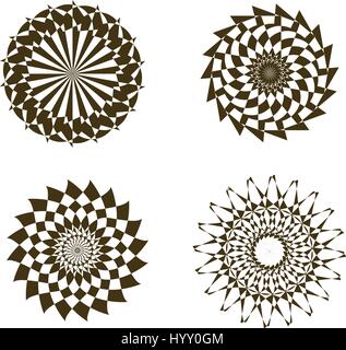 Ornement ronde. Éléments de décoration Vintage Illustration de Vecteur