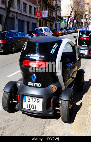 Quadricycle électrique Renault Twizy, Barcelone, Catalogne, Espagne Banque D'Images