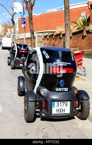 Quadricycle électrique Renault Twizy, Barcelone, Catalogne, Espagne Banque D'Images