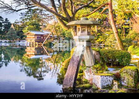 Kanazawa, Japon jardin japonais. Banque D'Images