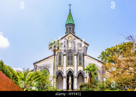 Nagasaki, Japon à l'historique de l'Église d'Oura. Banque D'Images