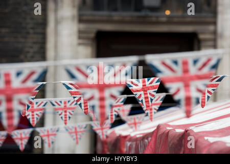 Vintage Union jack noir. Londres Banque D'Images