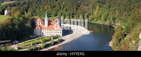 De Weltenbourg monastère sur le Danube en Kelheim, Basse Bavière, Allemagne Banque D'Images