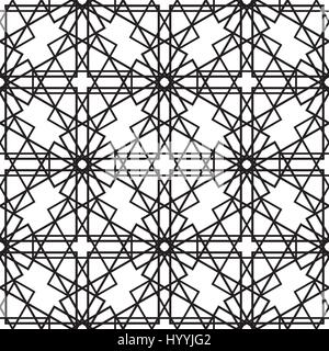 Résumé motif géométrique monochrome, l'arrière-plan transparent. Noir et blanc simple de répéter la texture. Graphique moderne avec treillis. Illustration de Vecteur