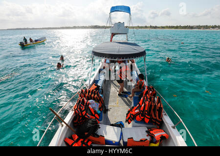 La plongée sur les rives à Tulum, Mexique Banque D'Images