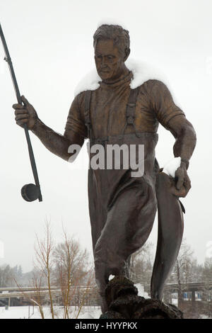 Tom McCall statue, parc Riverfront, Salem, Oregon Banque D'Images