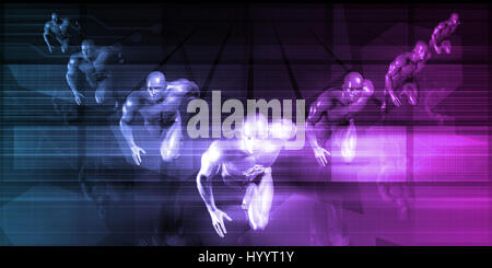 Réseau système avec temps de réponse Super Rapide Concept Banque D'Images