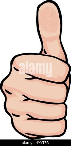 Thumbs up. approbation. vector illustration. Illustration de Vecteur