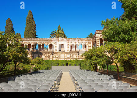 Grotto de galerie à l'Alcazar Royal Lieu à Séville, Andalousie, espagne. Banque D'Images
