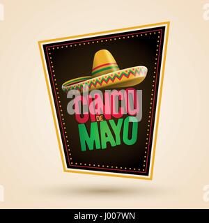 Le Cinco de Mayo maison de conception de l'affiche. Vector illustration. Illustration de Vecteur