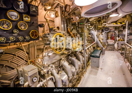 Salle des machines sous-marin Banque D'Images