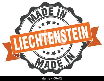 Faite au Liechtenstein joint rond Illustration de Vecteur