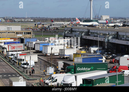 Londres Heathrow Terminal fret Banque D'Images