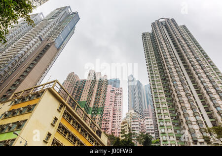 Photo des gratte-ciel à Kowloon, Hong Kong Banque D'Images
