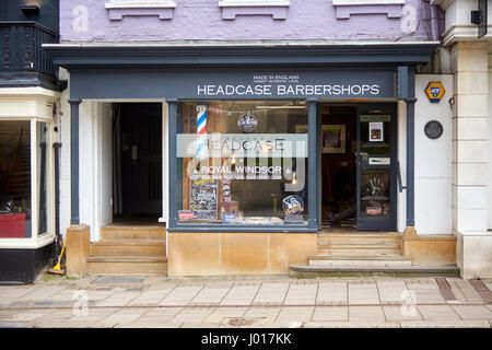 Vue générale de Barbershop Headcase à Windsor Banque D'Images