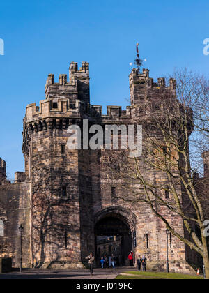 Château de Lancaster et l'ancienne prison est situé dans le centre de la ville du comté de Lancaster et de la ville de Lancashire England Banque D'Images