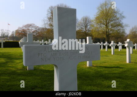 Cimetière américain près de Cambridge, Cambridgeshire, Royaume-Uni. Banque D'Images