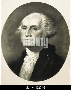 George Washington. (1732-1799) Homme politique américain et un soldat. 18e siècle. Premier Président des États-Unis. Banque D'Images