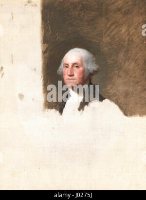 L'Athenaeum. Portrait de George Washington par Gilbert Stuart. Peint en 1796. Base pour la gravure des one dollar bill. Banque D'Images