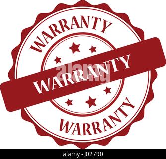 Illustration timbre rouge Garantie Illustration de Vecteur
