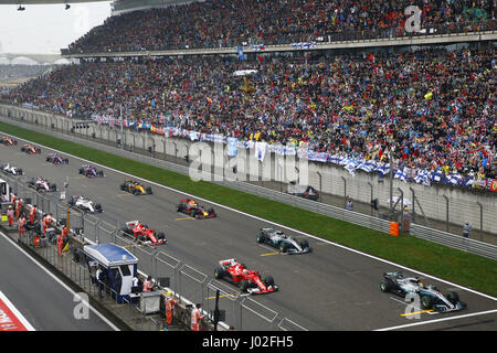 Shanghai, Chine. 09 avr, 2017. Shanghai : Motorsports : Championnat du Monde de Formule 1 de la FIA 2017 Chinois Début Grand Prix de Formule 1 sur le circuit de Shanghai, 09 avril 2017 à Shanghai, Chine. (Photo de Hoch Zwei) | Conditions de crédit dans le monde entier : dpa/Alamy Live News Banque D'Images