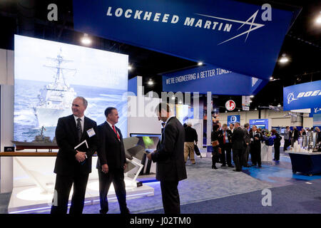 Lockheed Martin exposant stand lors de l'US Navy League 2017 Sea-Air-Space Exposition - Washington, DC USA Banque D'Images