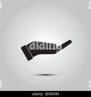 Icône de la main. L'une des icônes web set Illustration de Vecteur