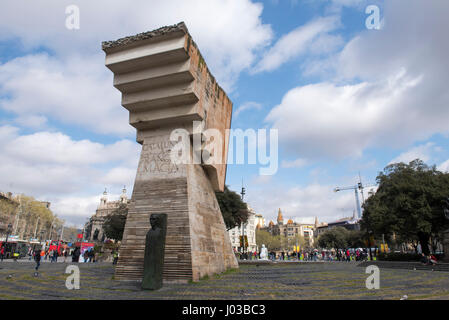 Francesc Macia Memorial à la Placa de Catalunya, Barcelone Espagne Europe EU Banque D'Images