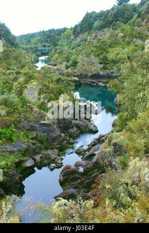 C'est le rapides d'Aratiatia en Nouvelle-Zélande. Ce site est devenu l'emblématique étant l'un des endroits pour le Hobbit de Peter Jackson Banque D'Images