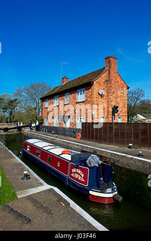 Serrure sur la rivière Soar à Barrow upon Soar, Leicestershire, Angleterre, Royaume-Uni Banque D'Images