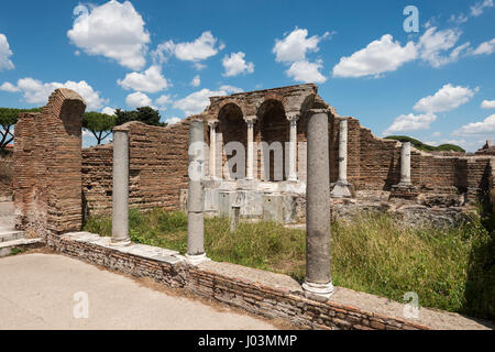 Rome. L'Italie. Ostia Antica. Chambre de Cupidon et Psyché, nymphée. Domus di Amore e Psiché, Ninfeo, Banque D'Images