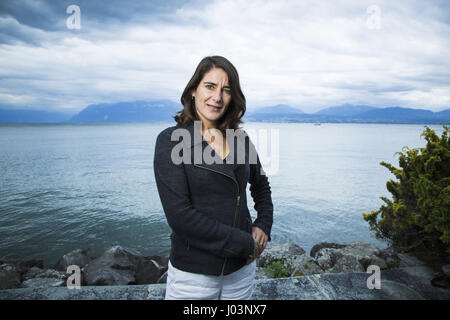 Portrait d'Esther Freud 05/09/2015 ©Philippe MATSAS/Opale Banque D'Images