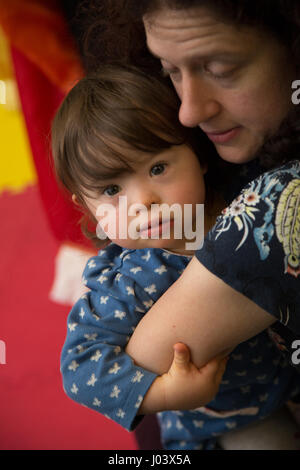 La langue des signes pour bébés et tout-petits class Banque D'Images