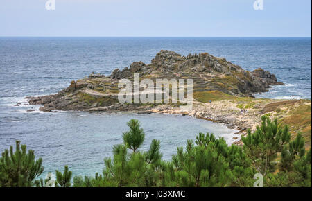 Barona's Fort, près de Porto do Son dans la province de La Corogne, Galice Banque D'Images