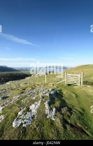 Vue depuis peu d'Ormes tête vers Llandudno dans le Nord du Pays de Galles UK Banque D'Images