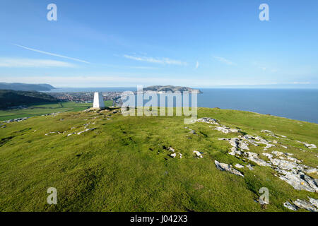 Vue depuis peu d'Ormes tête vers Llandudno dans le Nord du Pays de Galles UK Banque D'Images