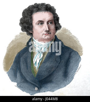 August Wilhelm Iffland (1759-1814). Acteur et auteur dramatique allemand. Gravure Nuestro Siglo,1883. Banque D'Images