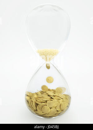Time is money concept - le rendu 3D Banque D'Images
