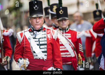 Gibraltar Reenactment Militaire Banque D'Images