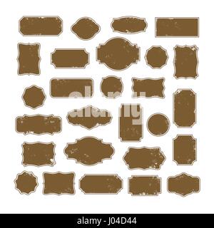 Ensemble de vieilles étiquettes rétro isolated on white Illustration de Vecteur