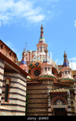 Vue de l'église paroissiale de Sant Roma à Lloret de Mar, Espagne Banque D'Images