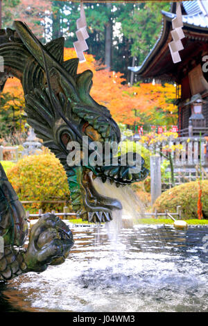 Sanctuaire Shinto Fuji Sengen Jinja Yamanashi Japon ville Fujiyoshida Banque D'Images