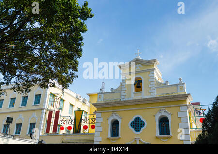 Chapelle de st. Francis Xavier dans l'île de Coloane Chine Macao Banque D'Images