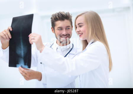 Closeup portrait de professionnels de la santé intellectuelle avec w Banque D'Images