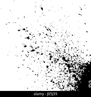 Peinture acrylique explosion noir splatter. Quelques petites gouttes, taches isolé sur fond blanc. Résumé Contexte les taches de pulvérisation, de l'art illustration vectorielle. G Illustration de Vecteur