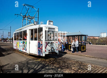 Tramway à Summerlee Museum of Scottish vie industrielle à Coatbridge North Lanarkshire Scotland UK Banque D'Images