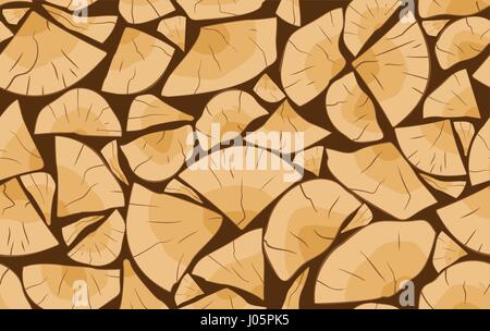 Pile de bois de sciage seamless pattern. Vector illustration Illustration de Vecteur