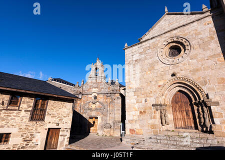 Église de Nuestra Señora del Azogue, église romano-gothique, Puebla de Sanabria, Zamora province, Espagne Banque D'Images